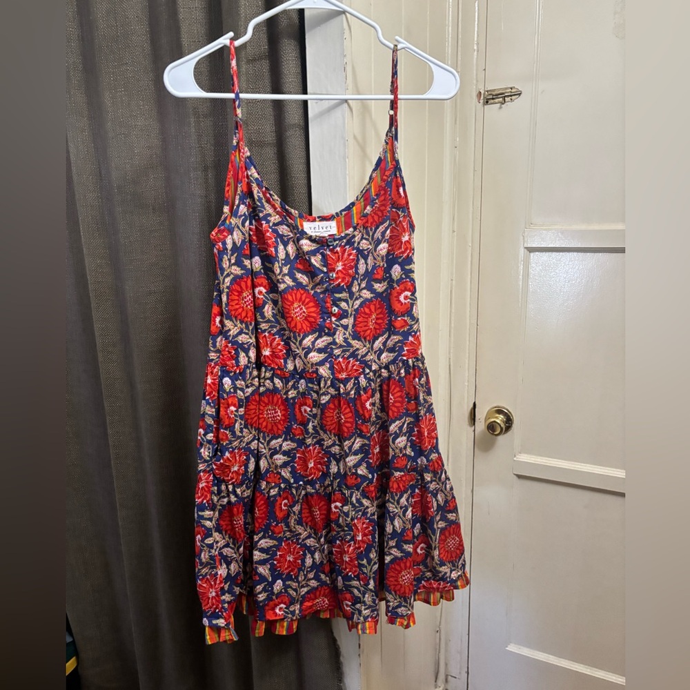 Velvet by Graham & Spencer Tracy mini dress,Multicolor Floral new without tags